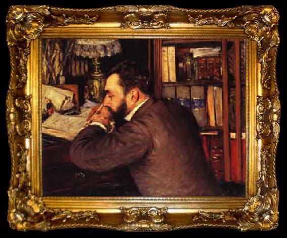 framed  Gustave Caillebotte Henri Cordier, ta009-2